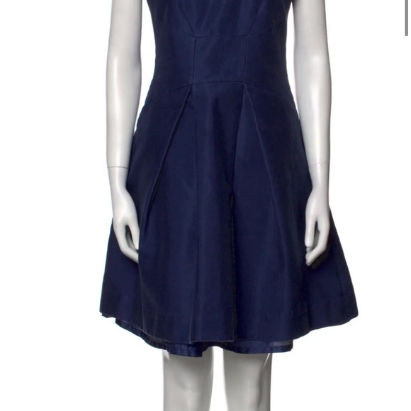 Navy silk Kate Spade cap sleeve dress - Picture 1 of 6